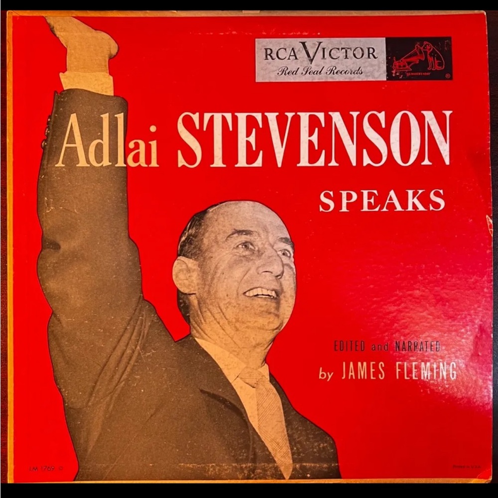 Adlai Stevenson Speaks~James Fleming RCA Victor Red Seal Records used